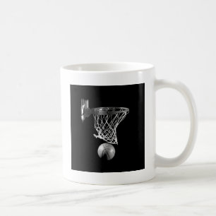Schwarz-Weiß-Basketball Tasse
