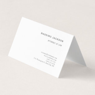 Schwarz Weiß Berater Anwalt Minimalist Modern Visitenkarten