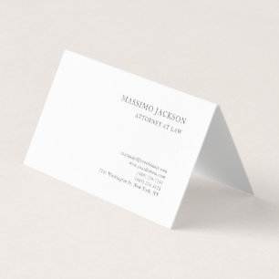 Schwarz Weiß Berater Anwalt Minimalist Modern Visitenkarten