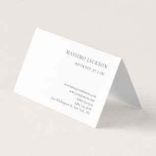 Schwarz Weiß Berater Anwalt Modern Minimalistisch Visitenkarten