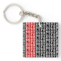 Schwarz-weiß Best Life je Red Strip Personalisiert