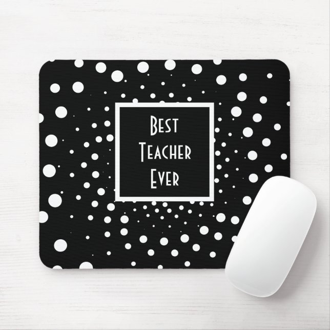 Schwarz-Weiß-Beste Lehrerin je Wertschätzung Mousepad (Mit Mouse)