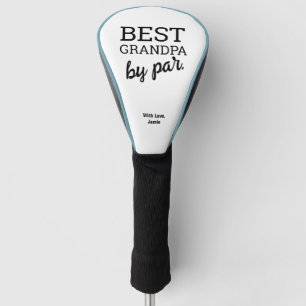 Schwarz Weiß Bester Opa nach Par Personalized  Golf Headcover