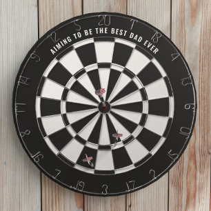 Schwarz/Weiß Bester Vater je Dartboard Dartscheibe