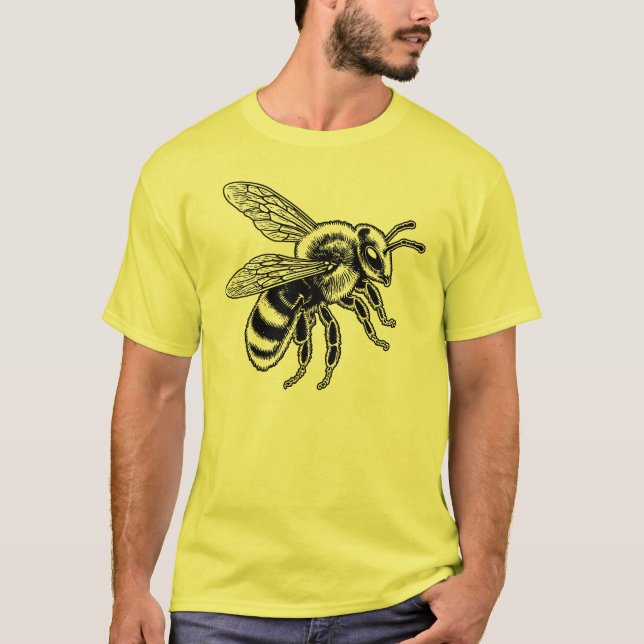 Schwarz-Weiß-Biene T-Shirt (Vorderseite)