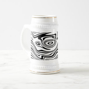 Schwarz-weiß Bierstein Bierglas