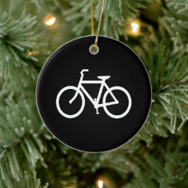 Schwarz-Weiß-Bike-Grafik Keramikornament