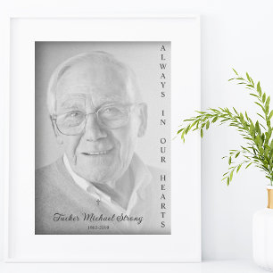 Schwarz-Weiß-Bild für Trauerfeier Poster