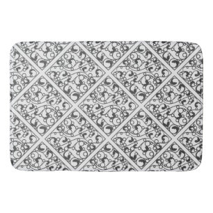 Schwarz-Weiß-Blasen-Muster Bathmat Badematte