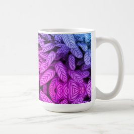 Schwarz-Weiß-Blattmuster  Kaffeetasse
