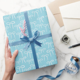 Schwarz-Weiß-Blau-Muster Geschenkpapier