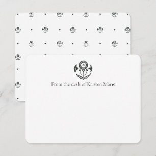 Schwarz-Weiß-Blockdruckflachkarten Dankeskarte