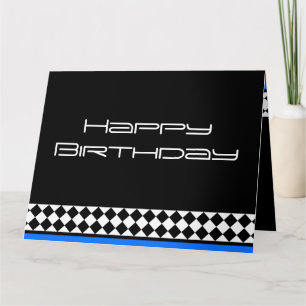 Schwarz-weiß Blue Birthday Aging Gracful Card Karte