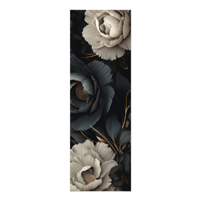 Schwarz-Weiß-Blume Fotodruck (Vorne)