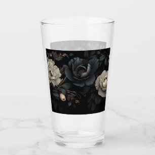 Schwarz-Weiß-Blume Glas