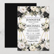 Schwarz-Weiß-Blume Hochzeitsfeiern