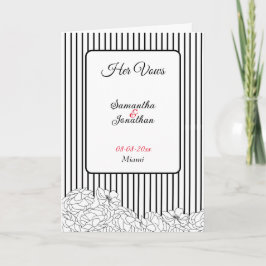 Schwarz-Weiß-Blume mit Streifen Ihre Stimmkarte Dankeskarte