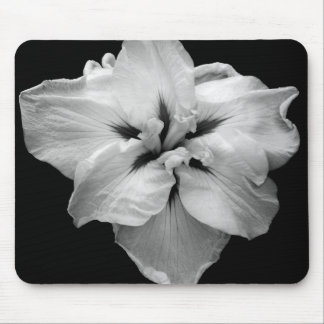 Schwarz-Weiß-Blume Mousepad