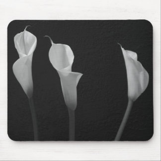 Schwarz-Weiß-Blume Mousepad