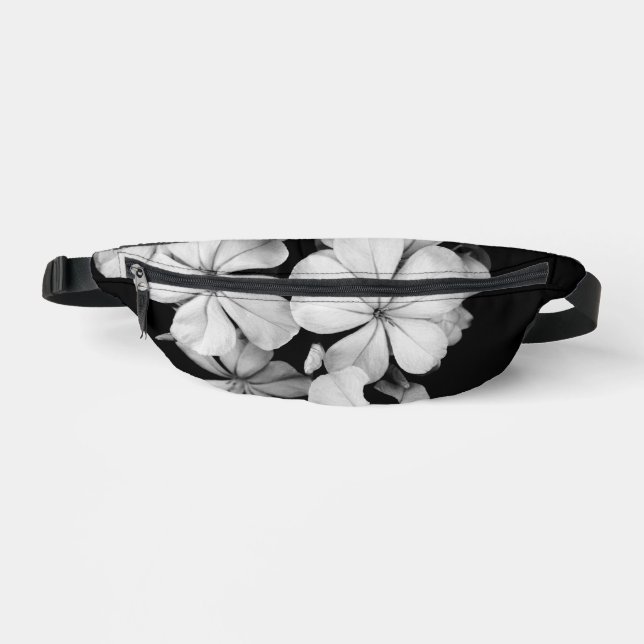 Schwarz-Weiß-Blume nah Bauchtasche (Vorderseite)