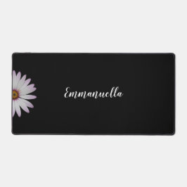 Schwarz-Weiß-Blume Personalisiert Schreibtischunterlage