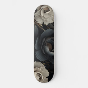 Schwarz-Weiß-Blume Skateboard