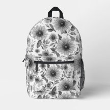 Schwarz-Weiß-Blumenblumen