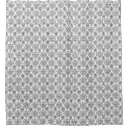 Schwarz-Weiß-Blumendesign Duschvorhang