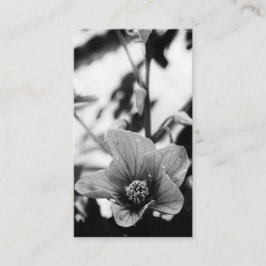 Schwarz-Weiß-Blumenfotografie Florist Visitenkarte