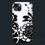 Schwarz-Weiß-Blumengarten Grafisches Muster Case-Mate iPhone Hülle<br><div class="desc">Ein grafisches Muster,  das eine schwarz-weiße Blumengartenszene zeigt,  die von Chariklia Zarris kreiert wurde. Selbst mit nur zwei Farben ist das Bild fast überwältigend in seiner Schönheit. Gönnen Sie sich eine wunderbare Blumenausstellung,  indem Sie diesen Print heute kaufen!</div>