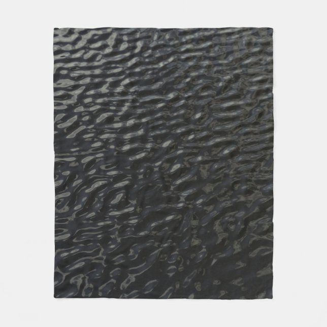 Schwarz-Weiß-Blumentextilien Fleecedecke (Vorderseite)