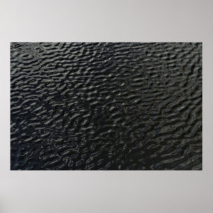 Schwarz-Weiß-Blumentextilien Poster