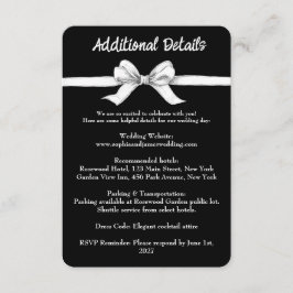 Schwarz-Weiß-Bogen | Elegante Hochzeit | Monochrom Begleitkarte