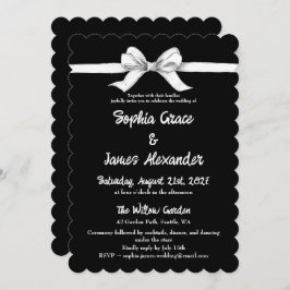 Schwarz-Weiß-Bogen | Elegante Hochzeit | Monochrom Einladung
