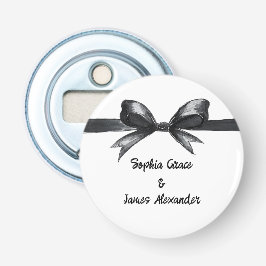 Schwarz-Weiß-Bogen | Elegante Hochzeit | Monochrom Flaschenöffner