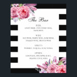 Schwarz-Weiß-Boho Blume & Federn Hochzeit-Bar Poster<br><div class="desc">Schwarz-Weiß Hochzeitsgetränke Bar Poster mit Aquarell rosa Boho Blume und Federn. Geeignet zum Geburtstag,  Jubiläum und jedes andere Party. Bitte kontaktieren Sie mich,  wenn Sie weitere Informationen benötigen.</div>
