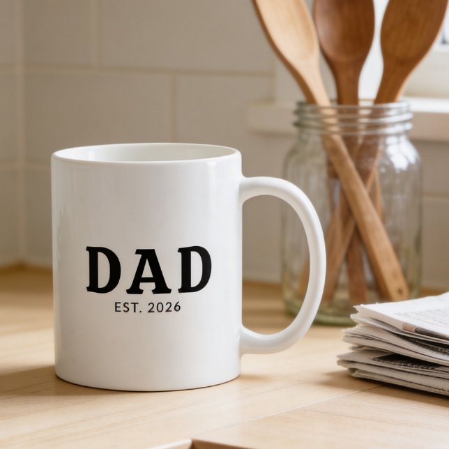 Schwarz-Weiß-Bold-Vater-Etabliert Kaffeetasse (Von Creator hochgeladen)