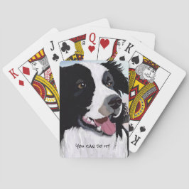 Schwarz-Weiß-Border-Collie-Spielkarten Spielkarten