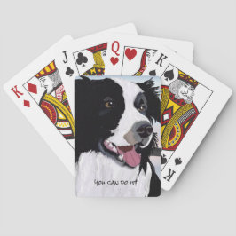Schwarz-Weiß-Border-Collie-Spielkarten Spielkarten