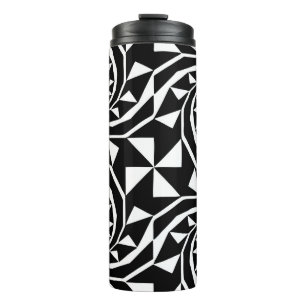 Schwarz-Weiß-Bortendesign, Zierkunst, Zuhause  Thermosbecher