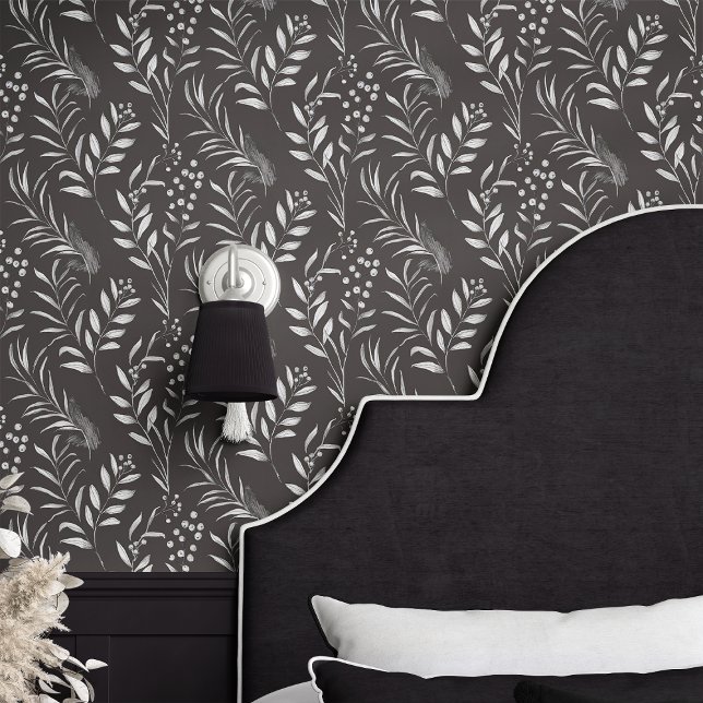 Schwarz-Weiß-Botanisch Tapete (Von Creator hochgeladen)