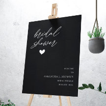 Schwarz-Weiß-Brautparty - Begrüßungszeichen