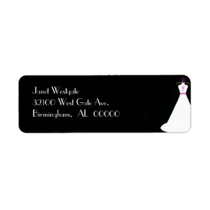 Schwarz-Weiß-Bridal-Logo-Labels
