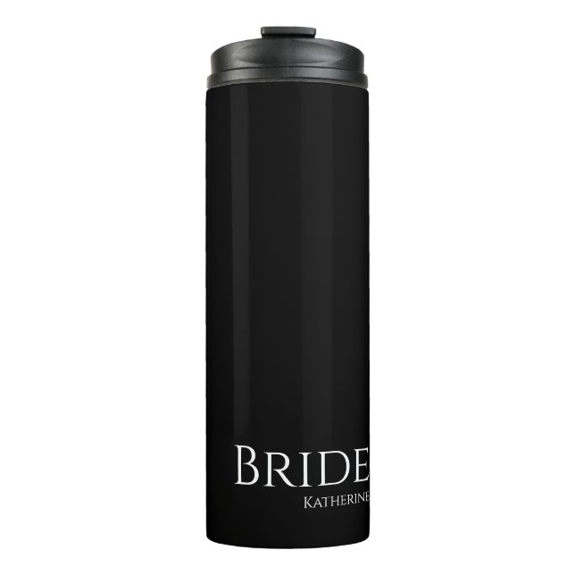Schwarz-Weiß-Bride- Thermosbecher (Vorderseite)