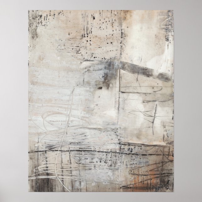 Schwarz-weiß & Bronze Poster (Vorne)