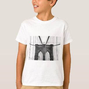 Schwarz-weiß Brooklyn Bridge New York T-Shirt