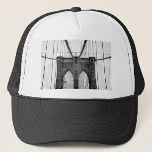 Schwarz-weiß Brooklyn Bridge New York Truckerkappe