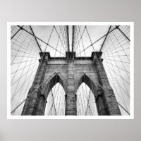 Schwarz-Weiß-Brooklyn-Brücke Nah-up