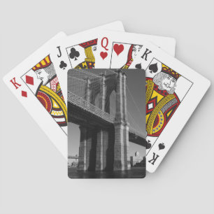 Schwarz-Weiß-Brooklyn-Brücke Spielkarten