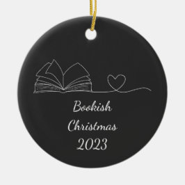 Schwarz & Weiß Buch Lover Line Kunst, Dunkel Keramik Ornament